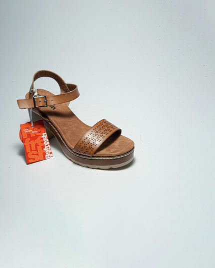 REFRESH 1782 SANDALO CON TACCO ALTO MARRONE