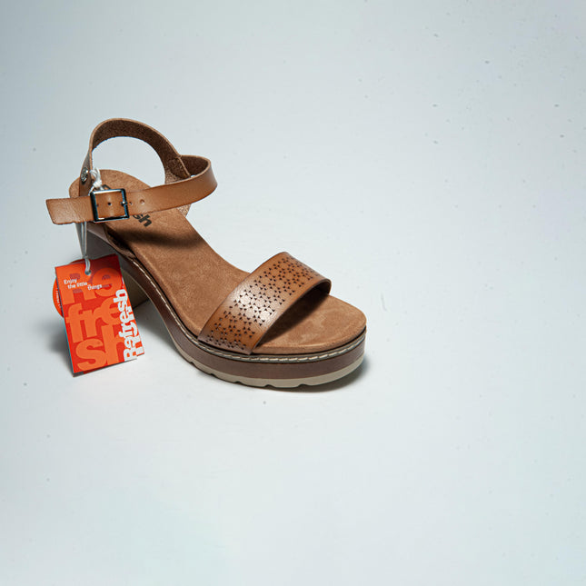 REFRESH 1782 SANDALO CON TACCO ALTO MARRONE