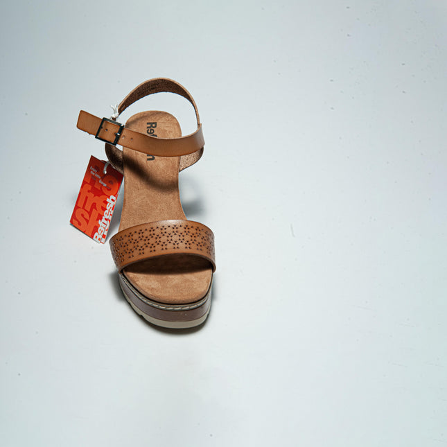 REFRESH 1782 SANDALO CON TACCO ALTO MARRONE