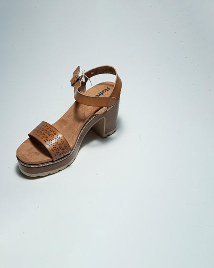 REFRESH 1782 SANDALO CON TACCO ALTO MARRONE