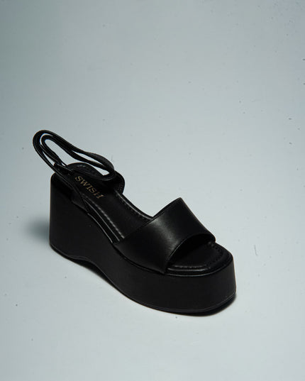 SWISH S83R SANDALO CON ZEPPA NERO