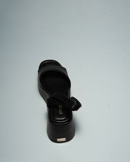 SWISH S83R SANDALO CON ZEPPA NERO