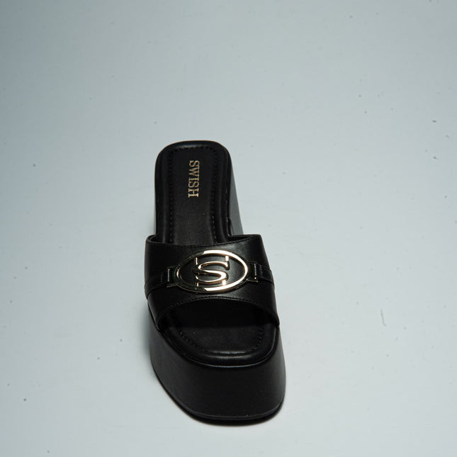 SWISH S83R SANDALO CON ZEPPA NERO