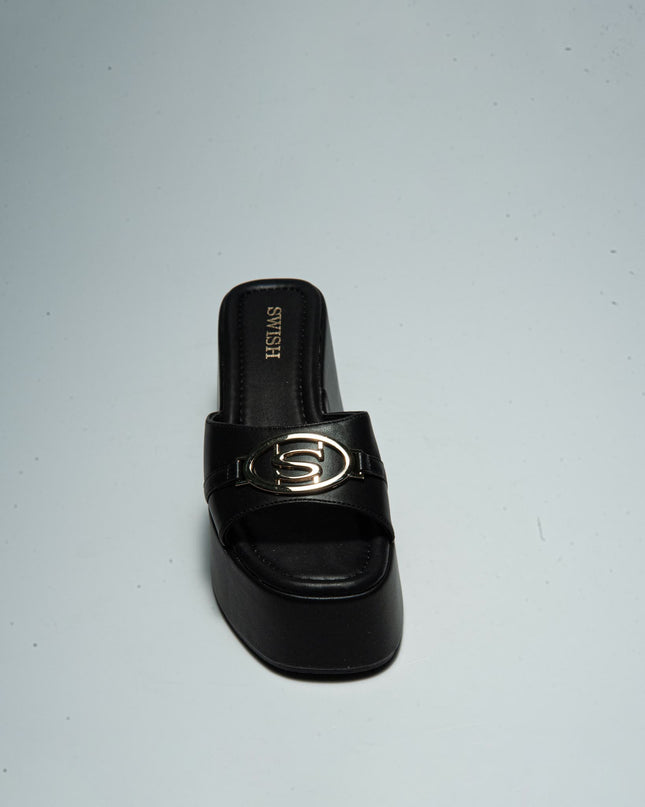 SWISH S83R SANDALO CON ZEPPA NERO