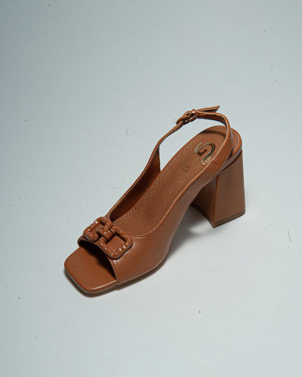 GOLD&GOLD P635 SANDALO TACCO CAMEL