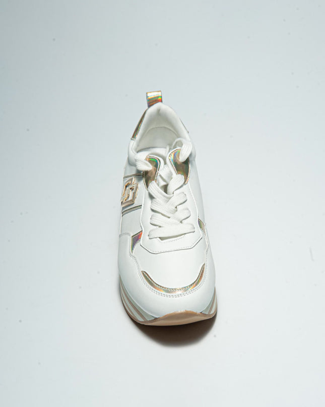 GOLD&GOLD B833 SNEAKERS BIANCA-ORO