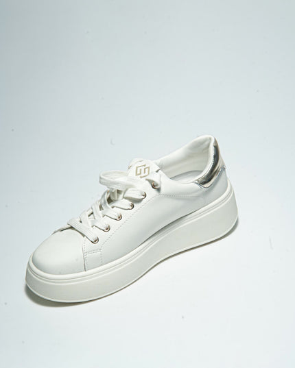 GOLD&GOLD B821 SNEAKERS BIANCO-ORO