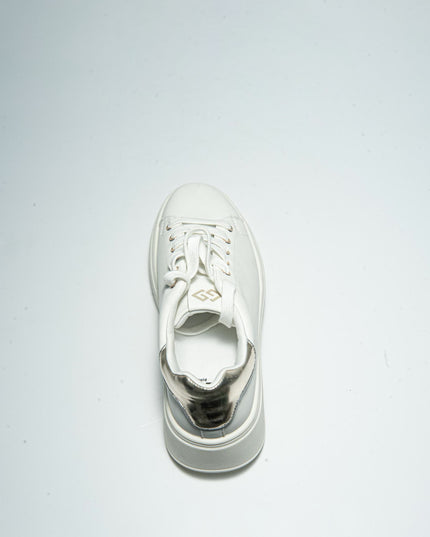 GOLD&GOLD B821 SNEAKERS BIANCO-ORO