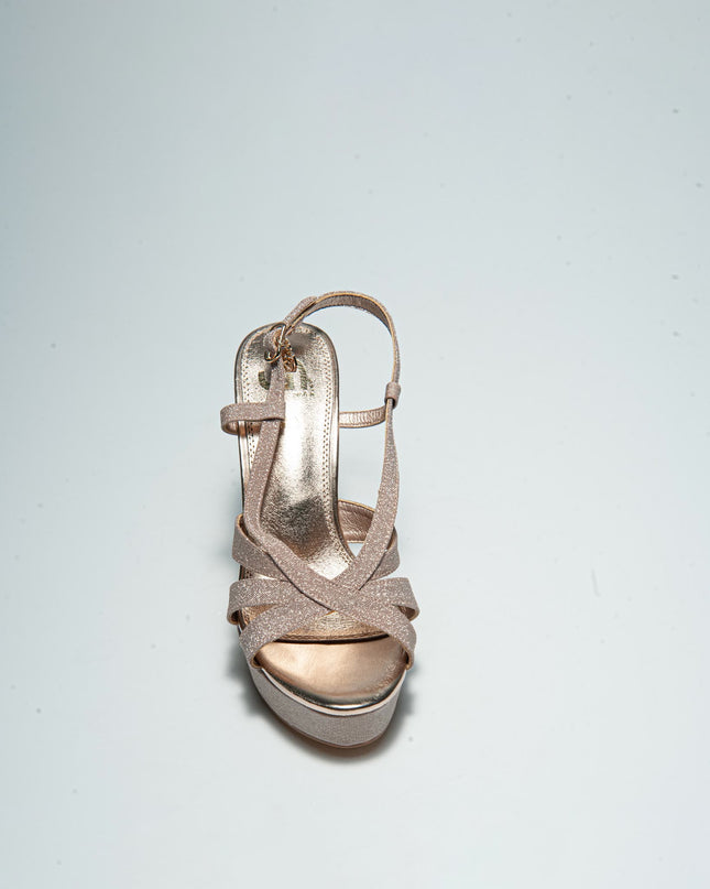 GOLD&GOLD P617 SANDALO CON TACCO ALTO ROSA