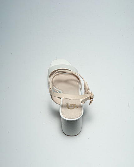 GOLD&GOLD GD87 SANDALO CON TACCO ALTO BIANCO-ROSA