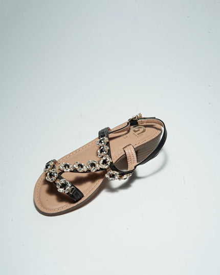 GOLD&GOLD L788 SANDALO CON TACCO NERO