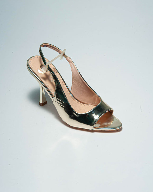 GOLD&GOLD GU231 SANDALO CON TACCO ORO