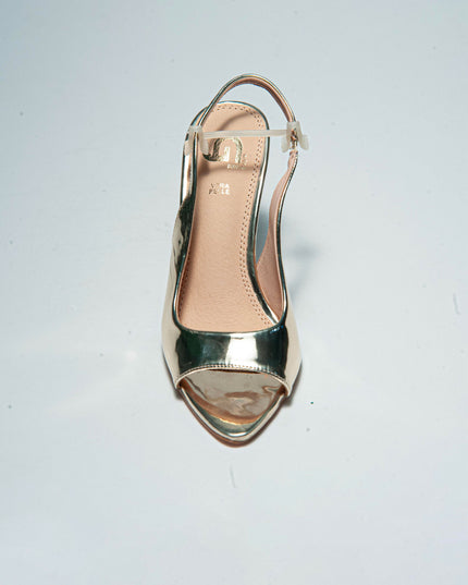 GOLD&GOLD GU231 SANDALO CON TACCO ORO