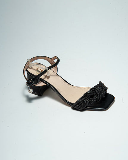 GOLD&GOLD P666 SANDALO CON TACCO NERO