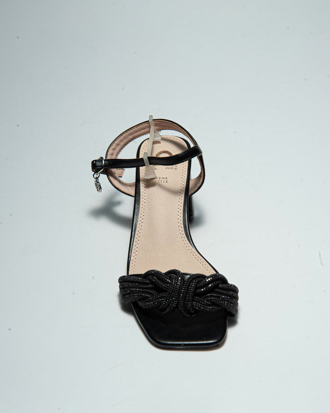 GOLD&GOLD P666 SANDALO CON TACCO NERO