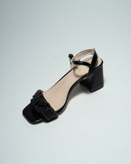 GOLD&GOLD P666 SANDALO CON TACCO NERO