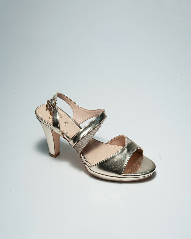 GOLD&GOLD GD31 SANDALO CON TACCO ORO