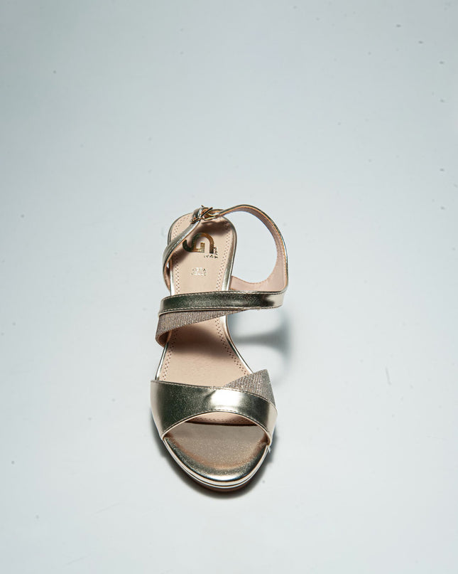 GOLD&GOLD GD31 SANDALO CON TACCO ORO