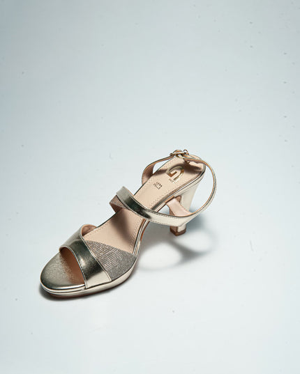 GOLD&GOLD GD31 SANDALO CON TACCO ORO