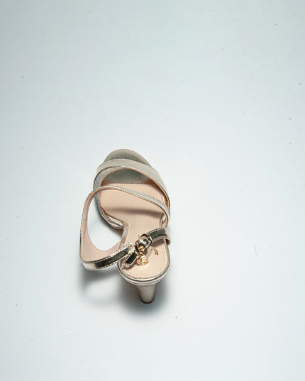 GOLD&GOLD GD31 SANDALO CON TACCO ORO