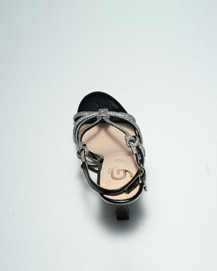 GOLD&GOLD GP606 SANDALO CON TACCO NERO