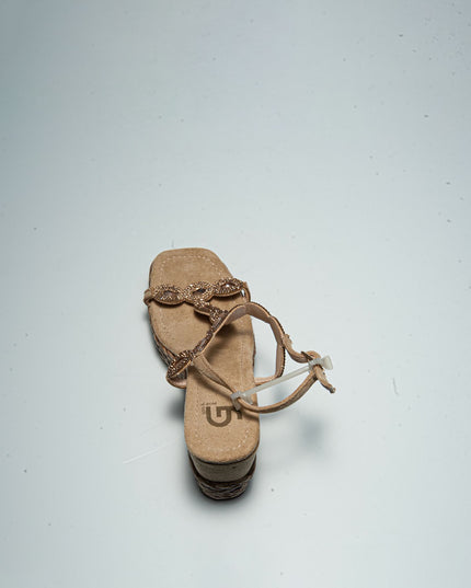 GOLD&GOLD GH08 SANDALO CON ZEPPA CAMEL