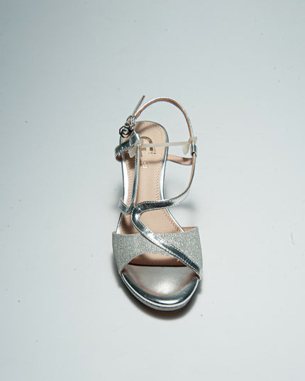 GOLD&GOLD GD32 SANDALO CON TACCO GRIGIO