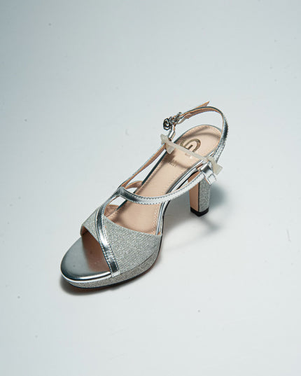 GOLD&GOLD GD32 SANDALO CON TACCO GRIGIO