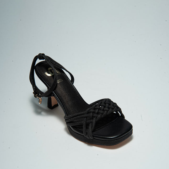 GOLD&GOLD GD22 SANDALO CON TACCO ALTO NERO