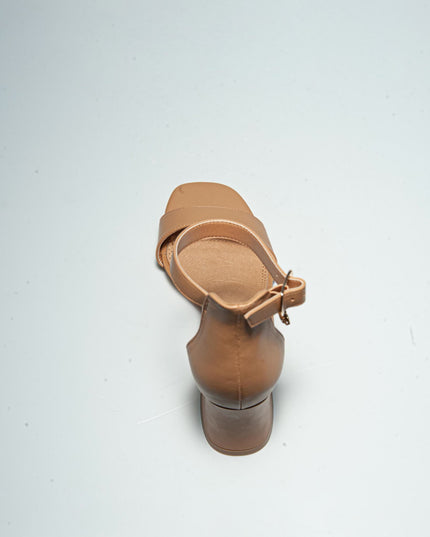 GOLD&GOLD GD55 SANDALO CON TACCO CAMEL