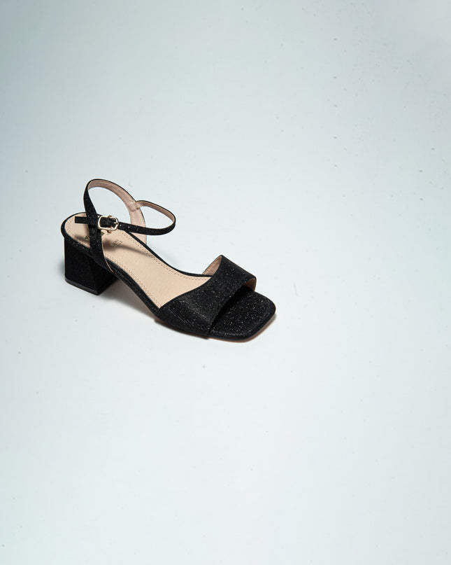 GOLD&GOLD GD41 SANDALO CON TACCO BASSO NERO