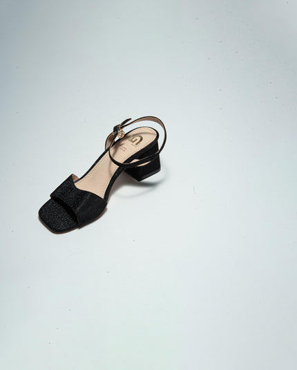 GOLD&GOLD GD41 SANDALO CON TACCO BASSO NERO