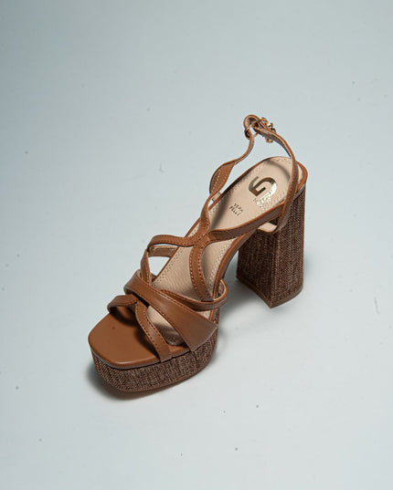 GOLD&GOLD GD87 SANDALO CON TACCO ALTO CAMEL