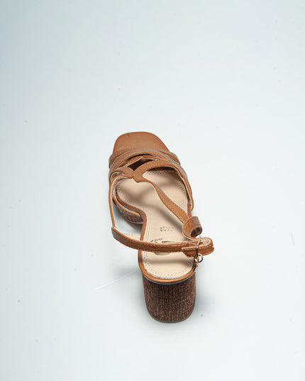 GOLD&GOLD GD87 SANDALO CON TACCO ALTO CAMEL