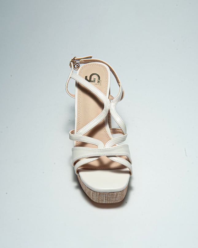 GOLD&GOLD GD86 SANDALO CON TACCO ALTO BIANCO-ROSA