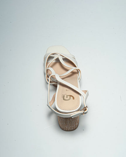 GOLD&GOLD GD86 SANDALO CON TACCO ALTO BIANCO-ROSA