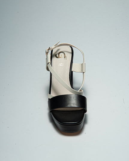 GOLD&GOLD GD86 SANDALO CON TACCO ALTO NERO-BEIGE