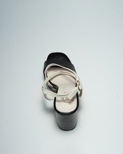 GOLD&GOLD GD86 SANDALO CON TACCO ALTO NERO-BEIGE