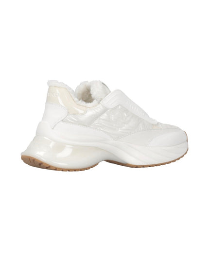 PINKO T044 SNEAKERS MONOGRAM NYLON/RUBBER/LINING FUR YOGURT
