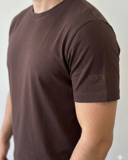 ROBERTO CAVALLI T-SHIRT BROWN