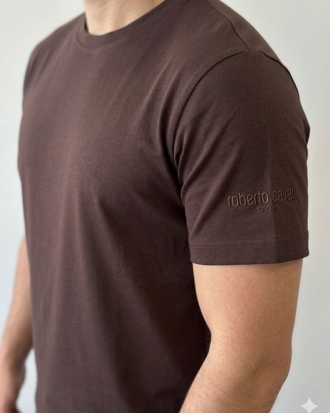 ROBERTO CAVALLI T-SHIRT BROWN