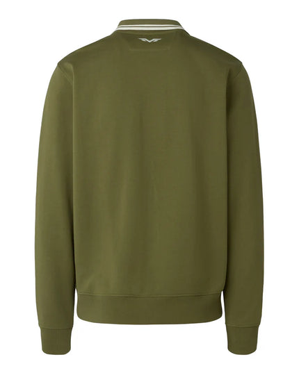 ARMATA DI MARE FULL ZIP RICAMO CHARAL VERDE MILITARE