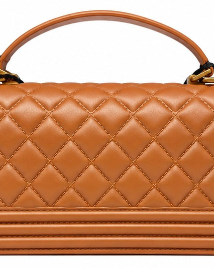 BORSA MARC ELLIS FLAT SQUARE S DARK CUOIO / RAME