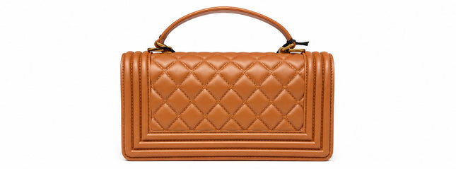 BORSA MARC ELLIS FLAT SQUARE S DARK CUOIO / RAME