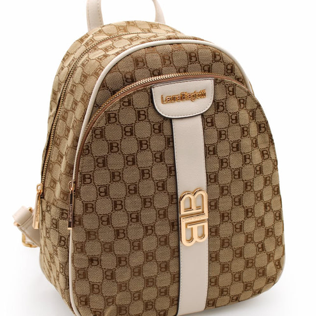 LAURA BIAGIOTTI ZAINO BEIGE E BROWN