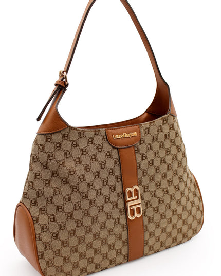 LAURA BIAGIOTTI BORSA BEIGE E BROWN