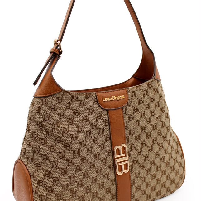 LAURA BIAGIOTTI BORSA BEIGE E BROWN