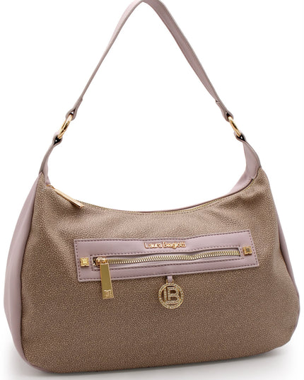 LAURA BIAGIOTTI BORSA BEIGE E ROSA