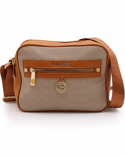 LAURA BIAGIOTTI BORSA TRACOLLA CUOIO E MARRONE