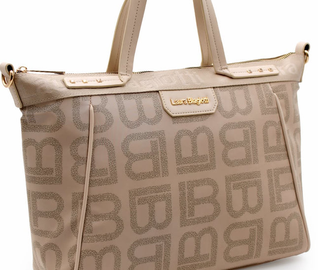 LAURA BIAGIOTTI BORSA BEIGE ALL-OVER